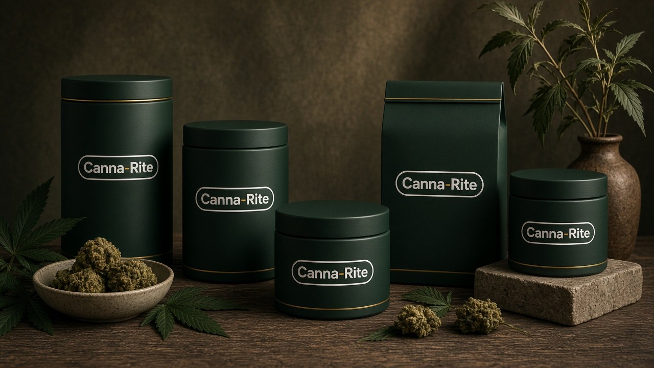 Jars on the Canna-Rite shelf